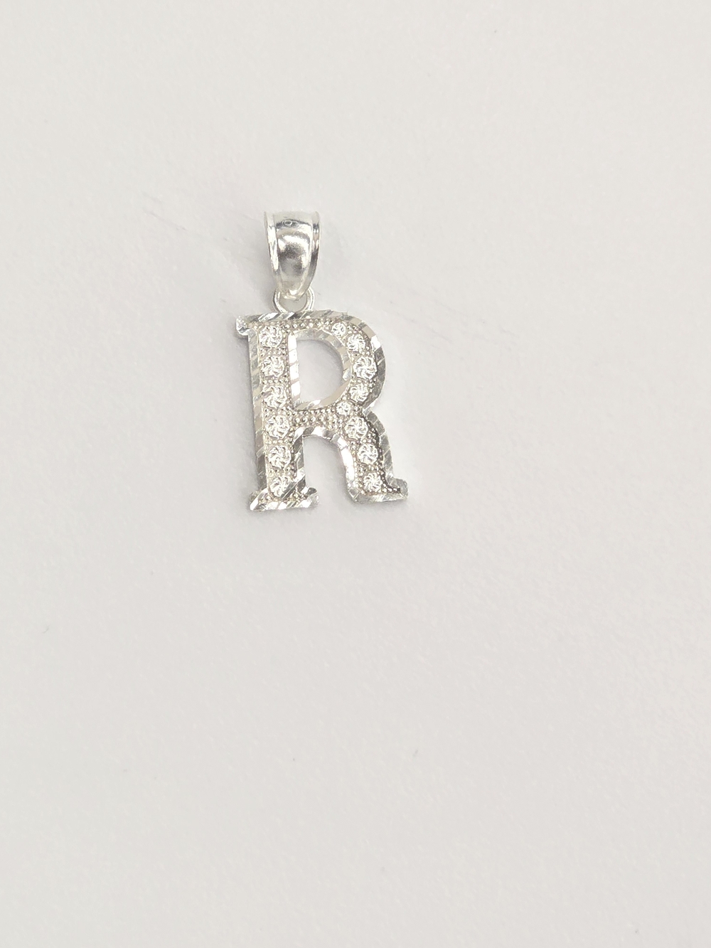 925 Sterling Silver Letter R Pendant